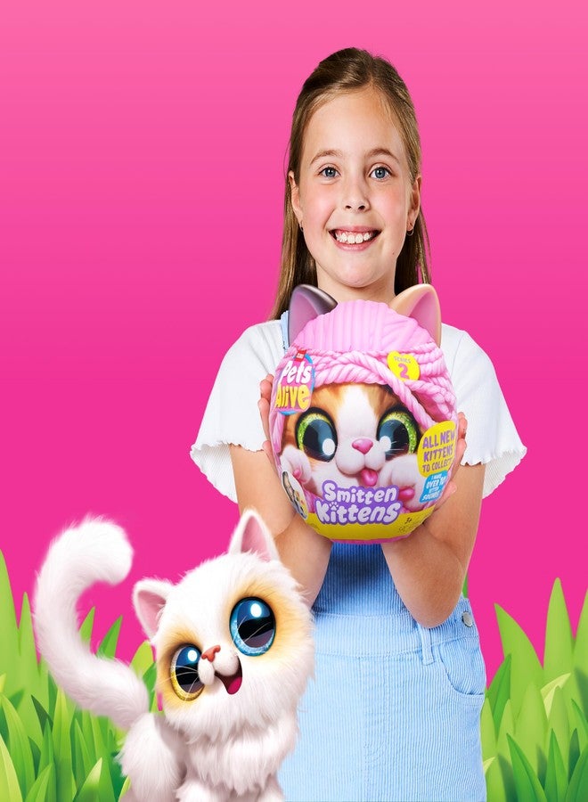 بيتس ألايف قطط صغيرة مفتونة من سلسلة Pets Alive Smitten Kittens 2 (قطة كاليكو) من ZURU - لعبة قطة قطيفة تفاعلية مع 10 أصوات، فتح مفاجئ، حيوان أليف ناعم قابل للتجميع للأعمار من 3 سنوات فما فوق - Image 3